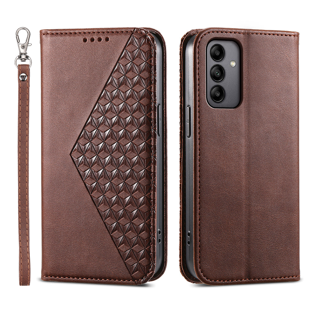 For Samsung Galaxy A05s 4G Case Imprinted Rhombus Pattern Wallet Stand Phone Cover For Samsung Galaxy A05s 4G Case Imprinted Rhombus Pattern Wallet Stand Phone Cover